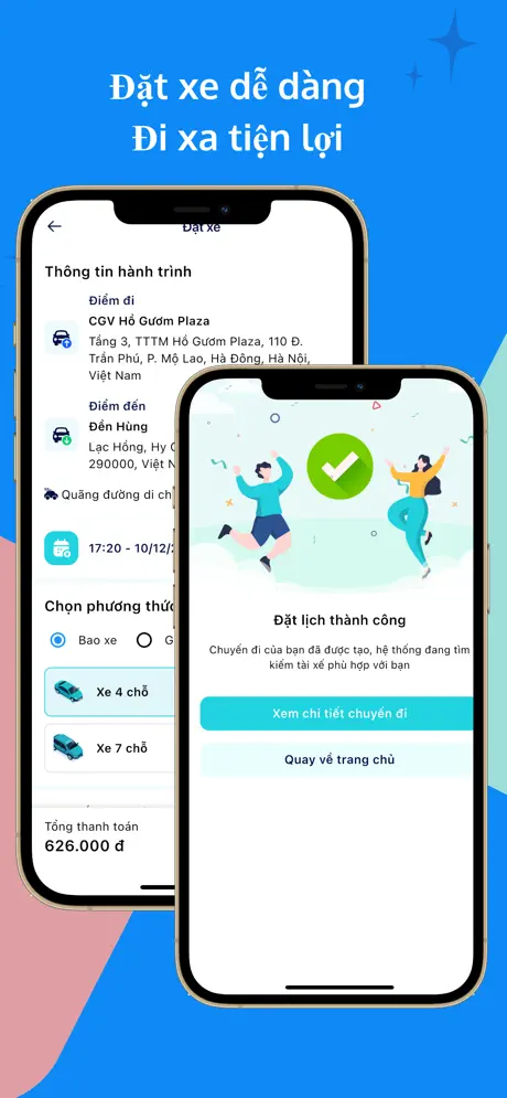 Ảnh chụp màn hình ứng dụng Xe Ghép VN